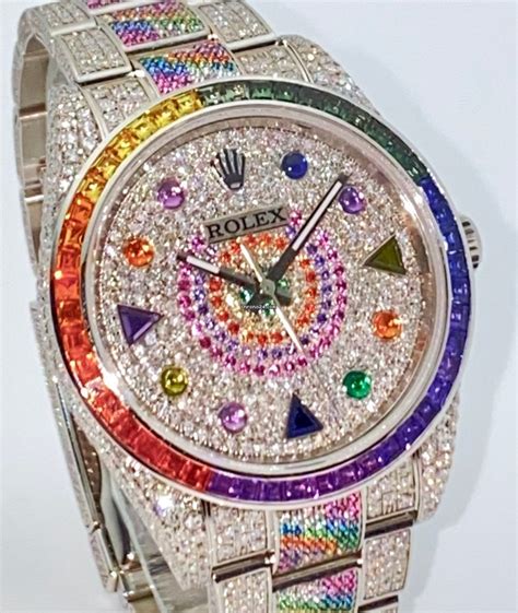 rolex rainbow edition|rolex rainbow iced out.